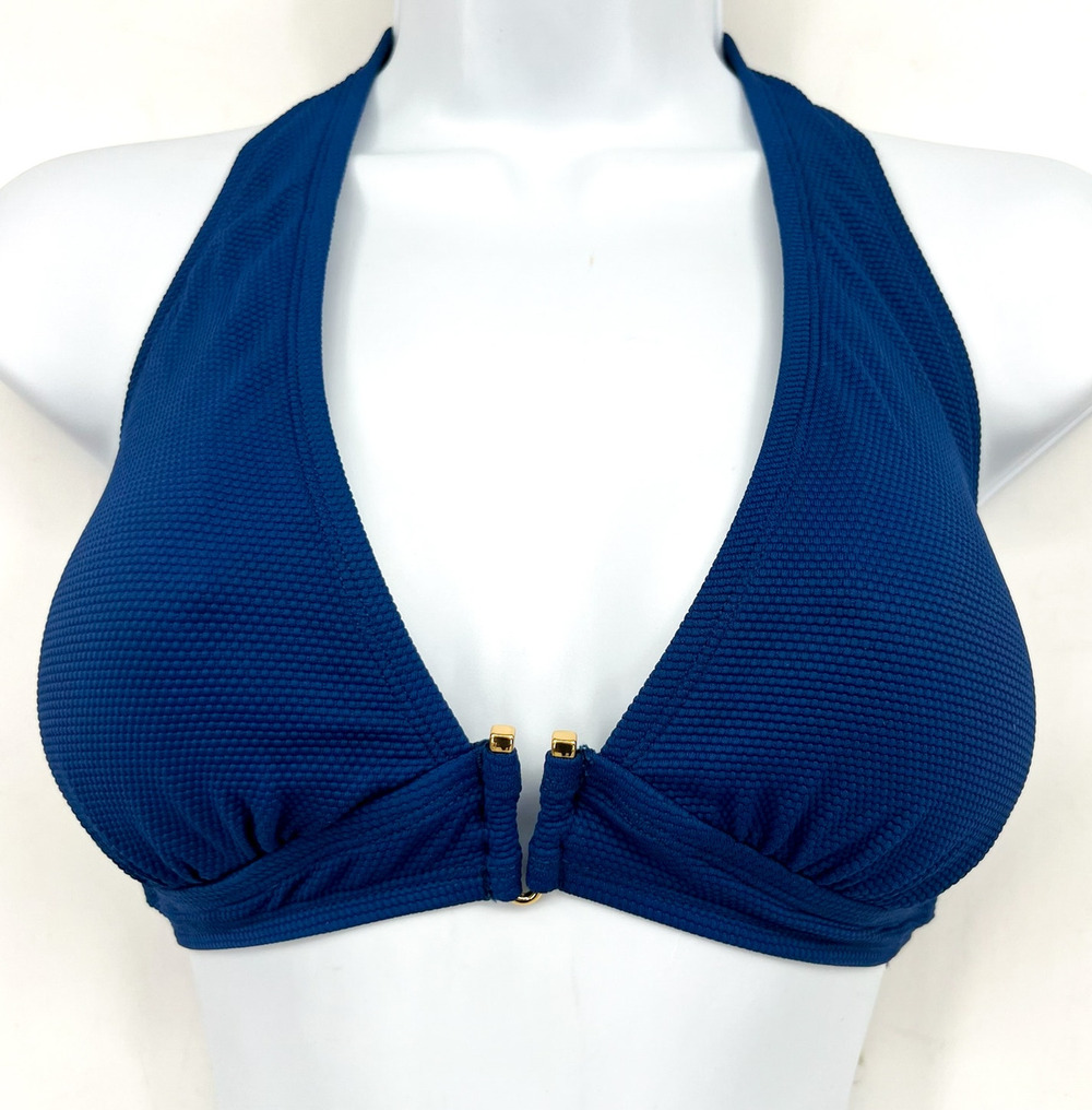 TOMMY BAHAMA Women's Island Cays Halter Bikini Top Medium Blue Indigo Tide NWT